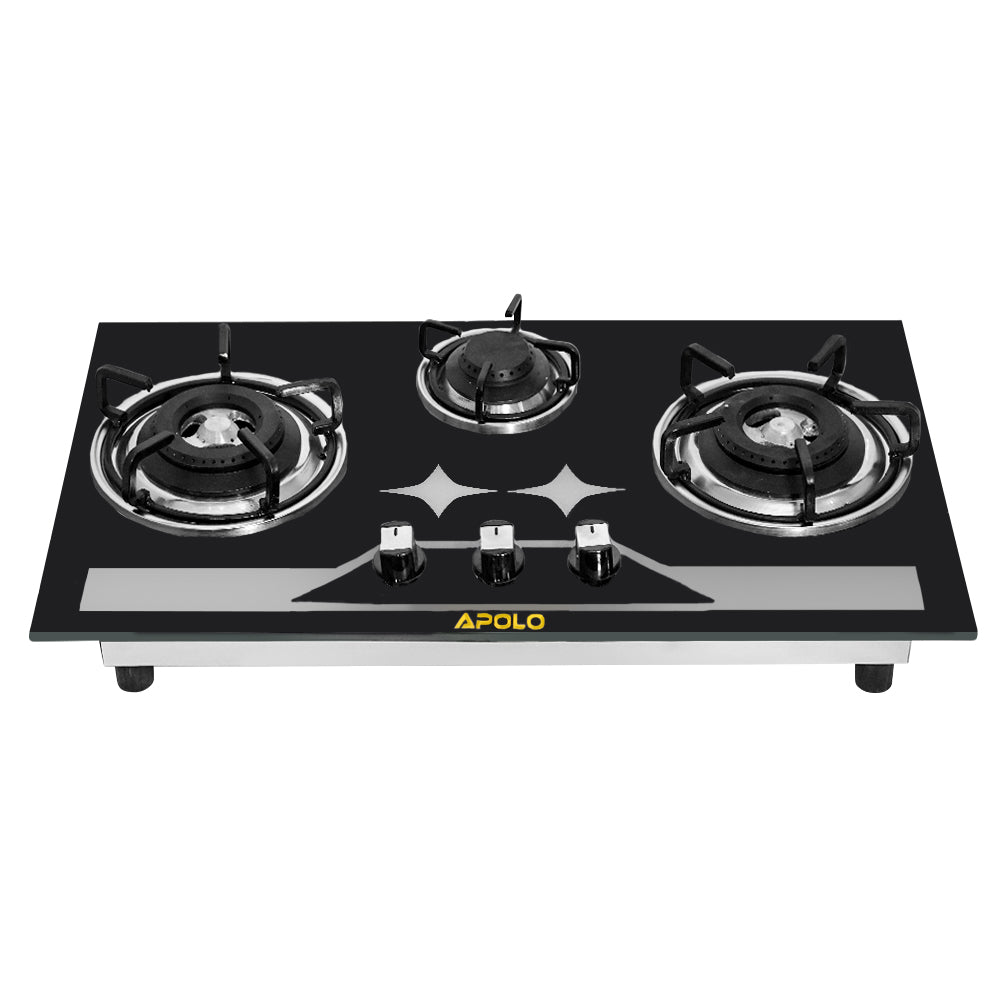 APOLO Manual Stove / Hob - Model 450 - 3 Burner - 100% Pure Stainless Steel Top