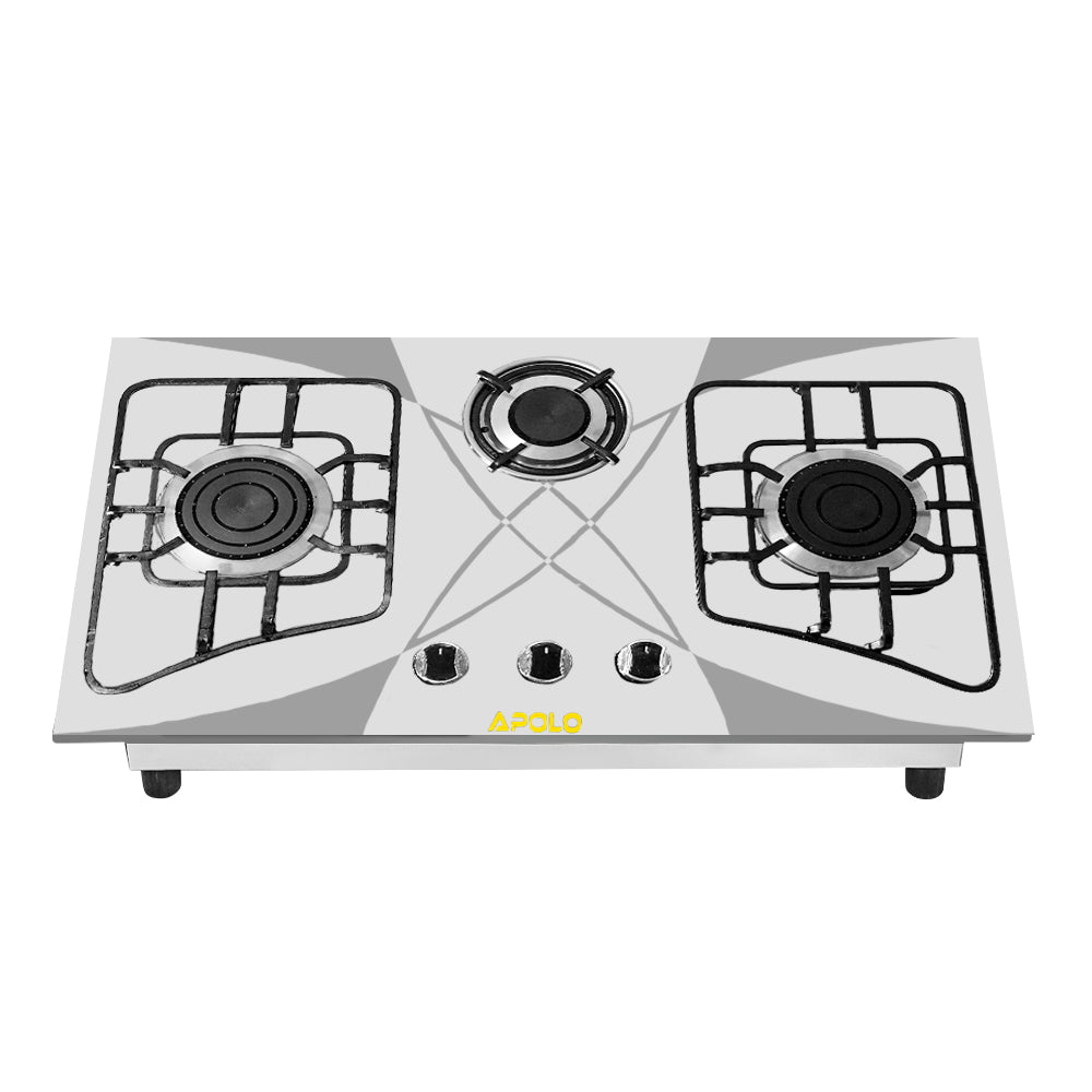 APOLO Manual Stove / Hob - Model 481 - 3 Burner - 100% Pure Stainless Steel Top
