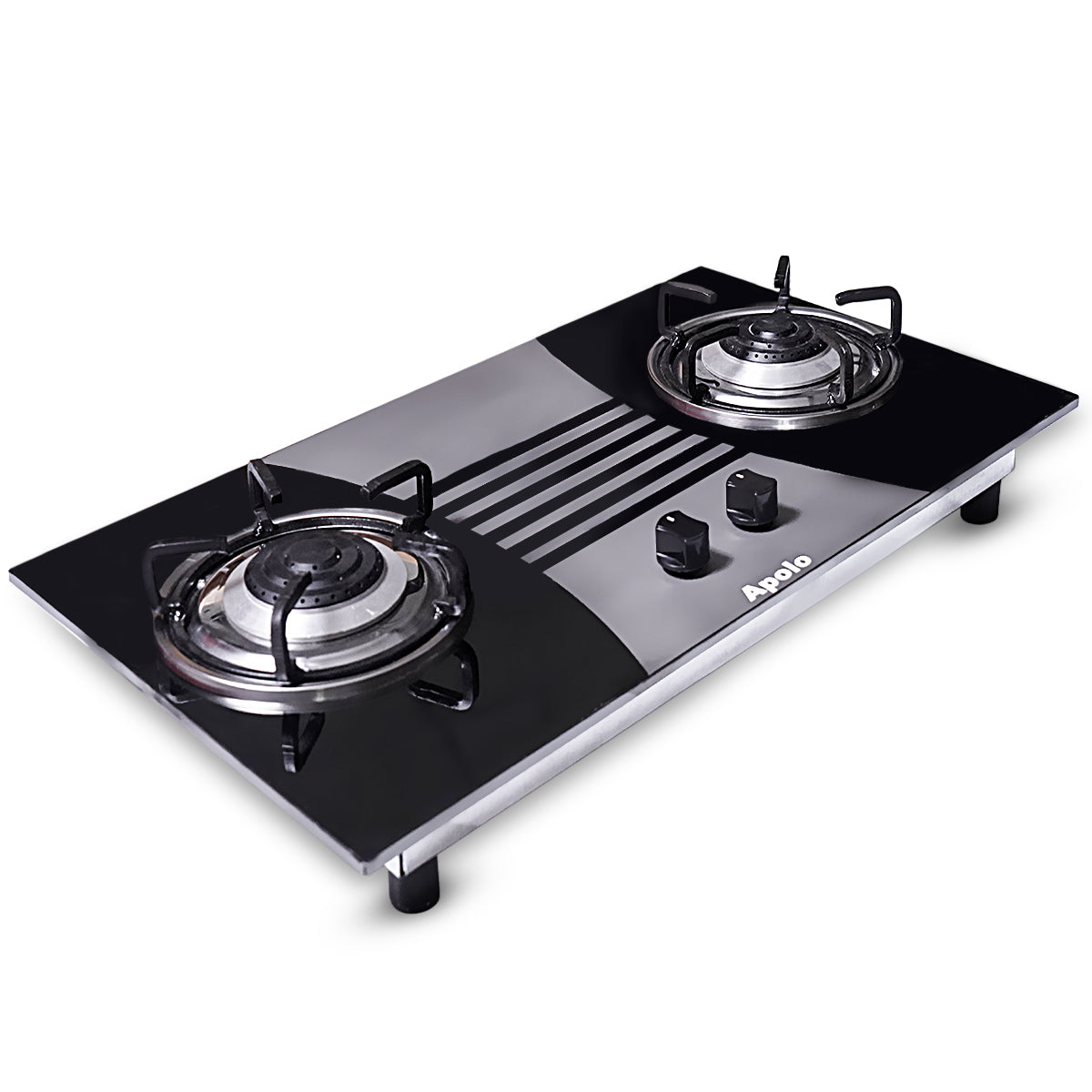 APOLO Manual Stove / Hob - Model 180 - 2 Burner - 100% Pure Stainless Steel Top