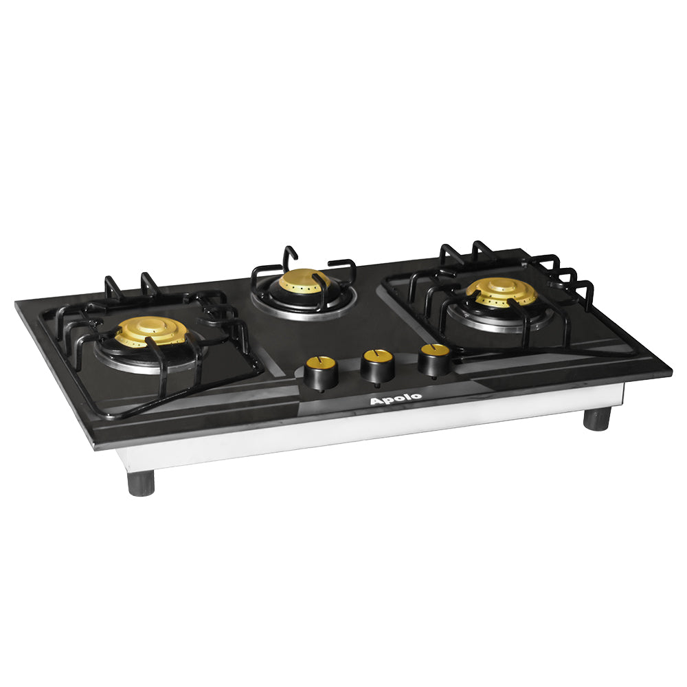 APOLO Manual Stove / Hob - Model 490 - 3 Burner - Heavy Duty - 100% Pure Stainless Steel Top