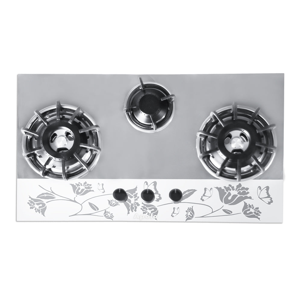 APOLO Manual Stove / Hob - Model 305 - 3 Burner - 100% Pure Stainless Steel Top