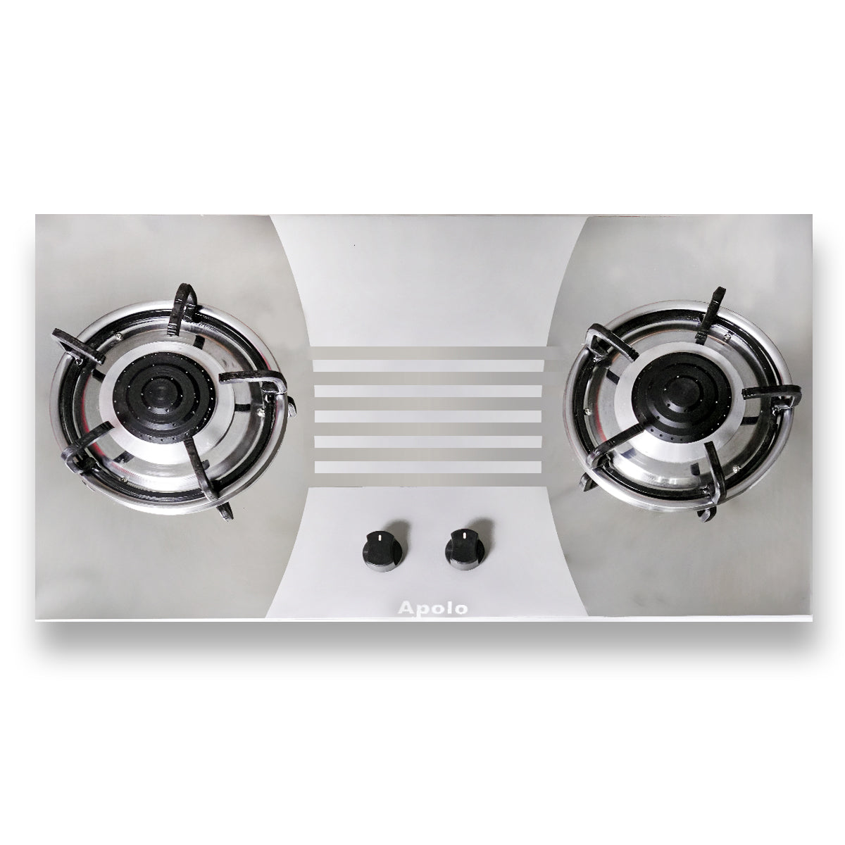 APOLO Manual Stove / Hob - Model 150 - 2 Burner - 100% Pure Stainless Steel Top