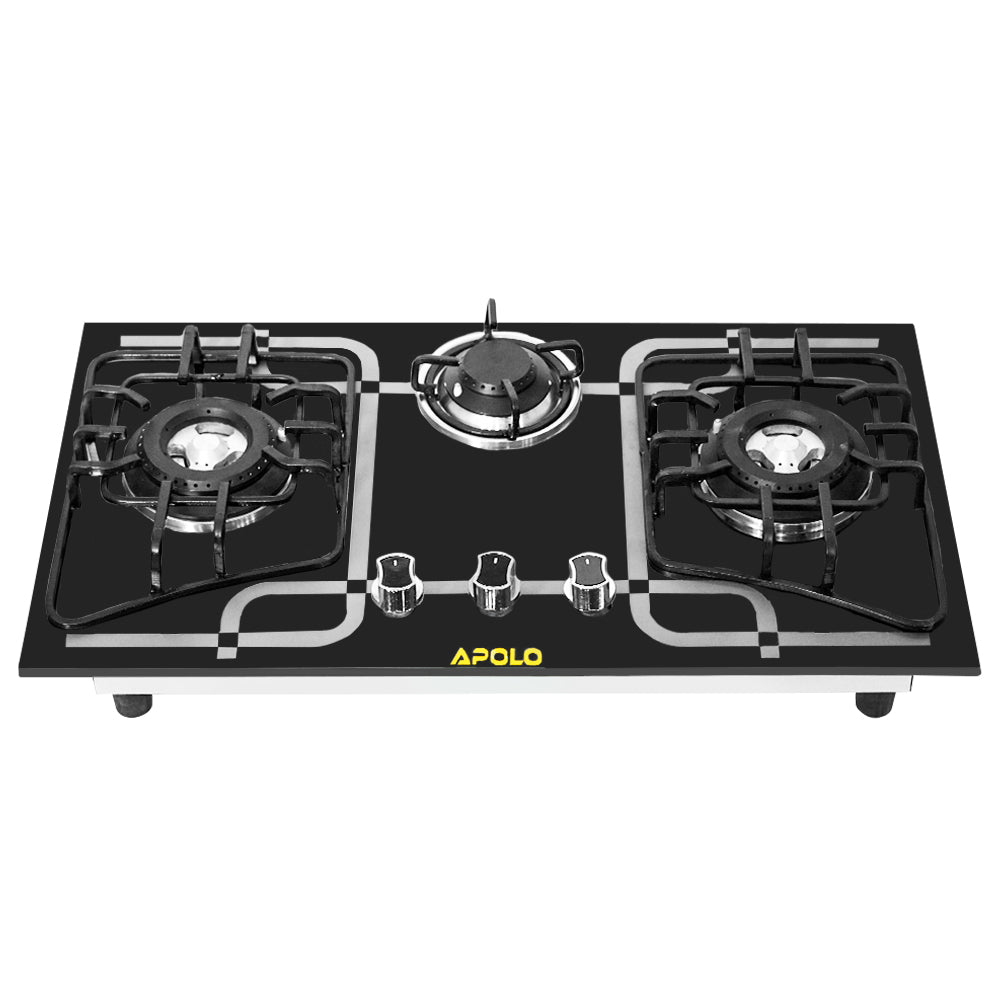 APOLO Automatic Hob - Model 550 - 3 Burner - 100% Pure Stainless Steel Top
