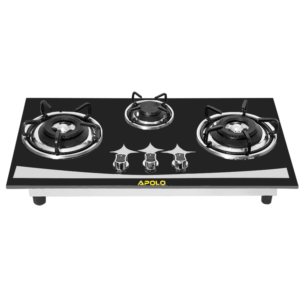 APOLO Automatic Hob - Model 515 - 3 Burner - 100% Pure Stainless Steel Top