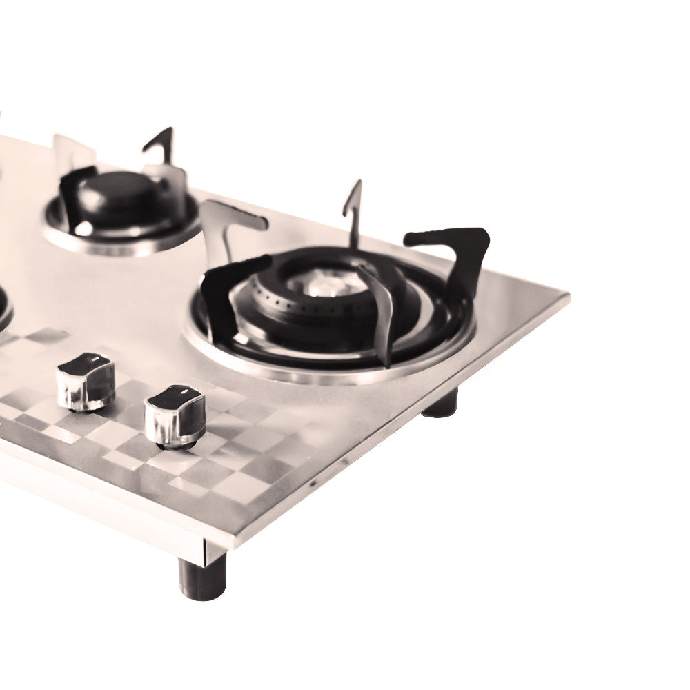 APOLO Automatic Hob - Model 750 - 4 Burner Auto Ignition - 100% Pure Stainless Steel Top