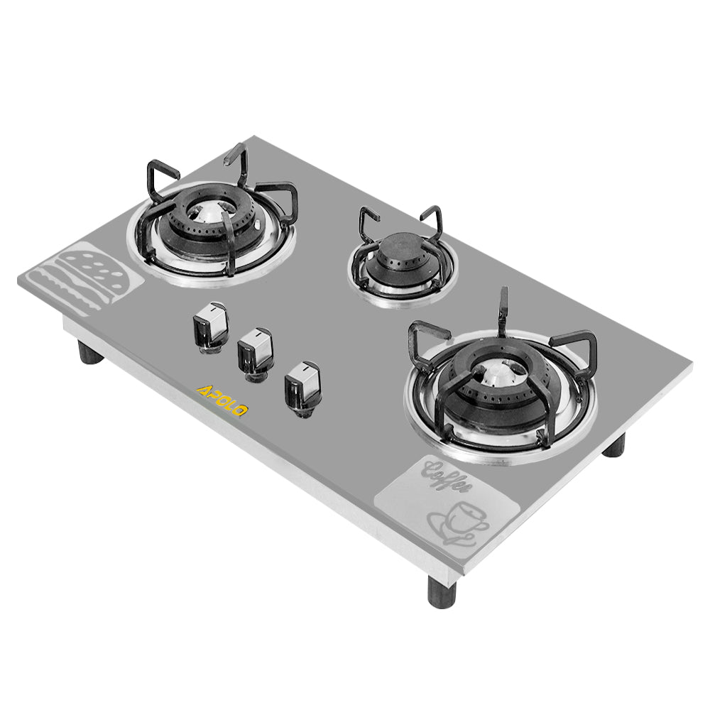 Model 510 - 3 Burner - Automatic Hob / Stove - 100% Pure Stainless Steel Top