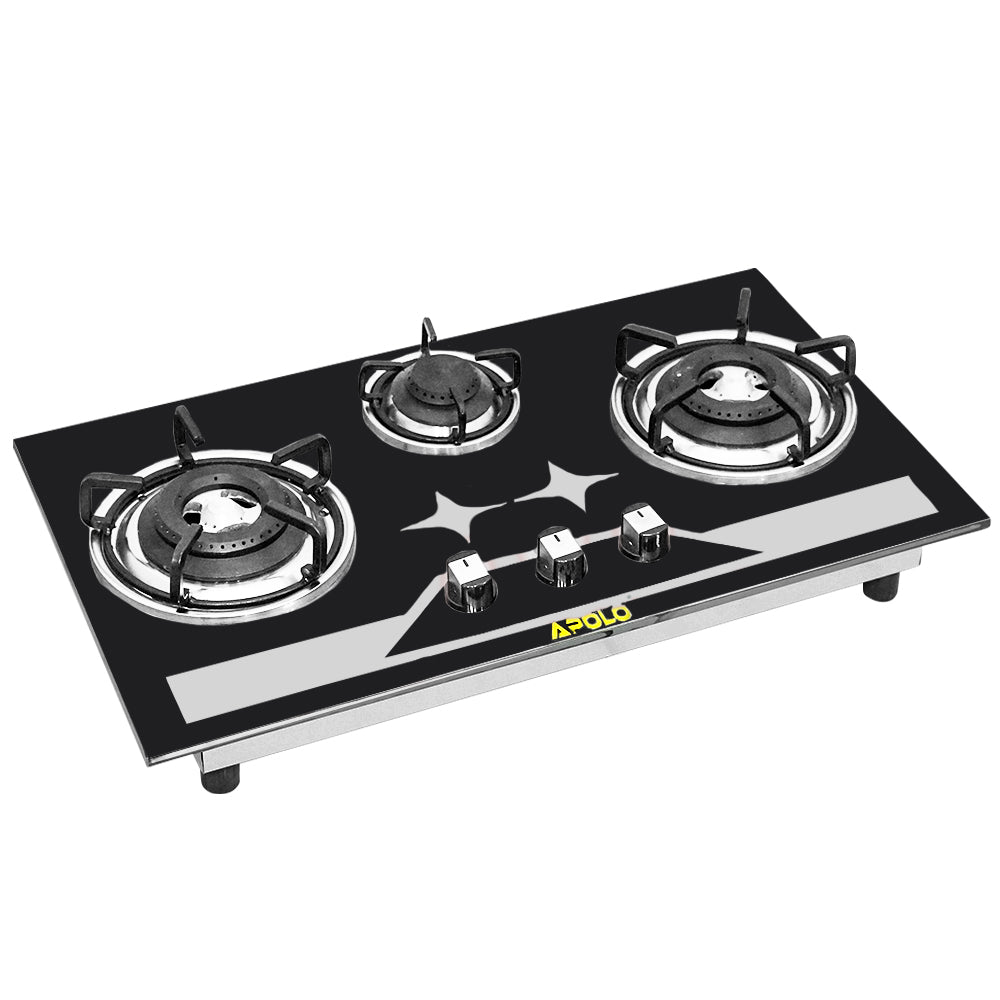 APOLO Manual Stove / Hob - Model 450 - 3 Burner - 100% Pure Stainless Steel Top