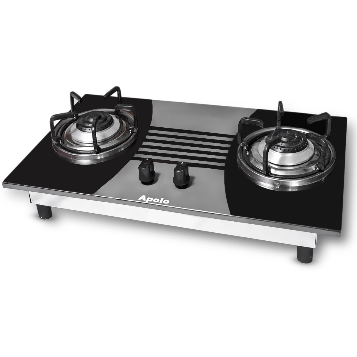 APOLO Manual Stove / Hob - Model 180 - 2 Burner - 100% Pure Stainless Steel Top