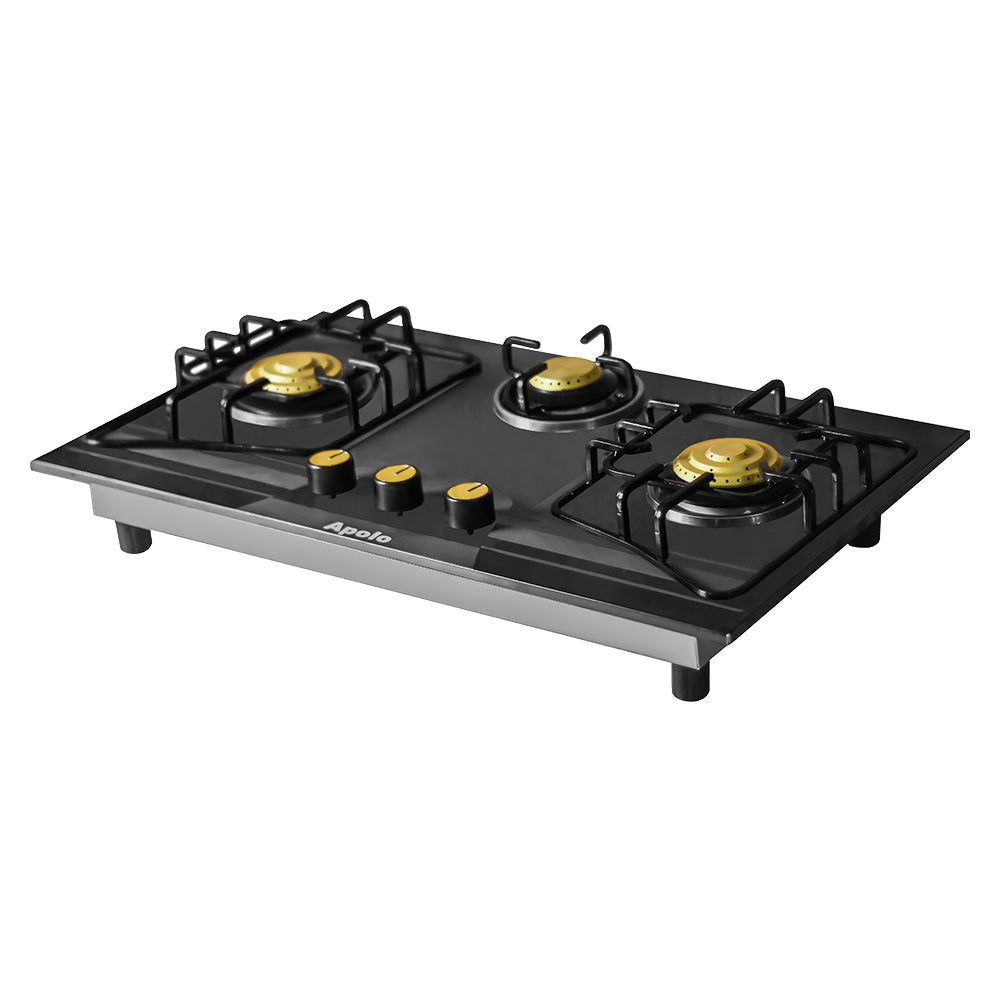 APOLO Manual Stove / Hob - Model 490 - 3 Burner - Heavy Duty - 100% Pure Stainless Steel Top