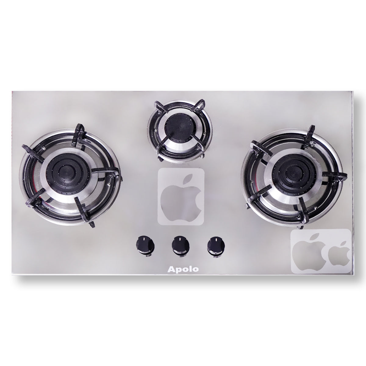 Model 215 - 3 Burner - Manual Hob / Stove - 100% Pure Stainless Steel Top