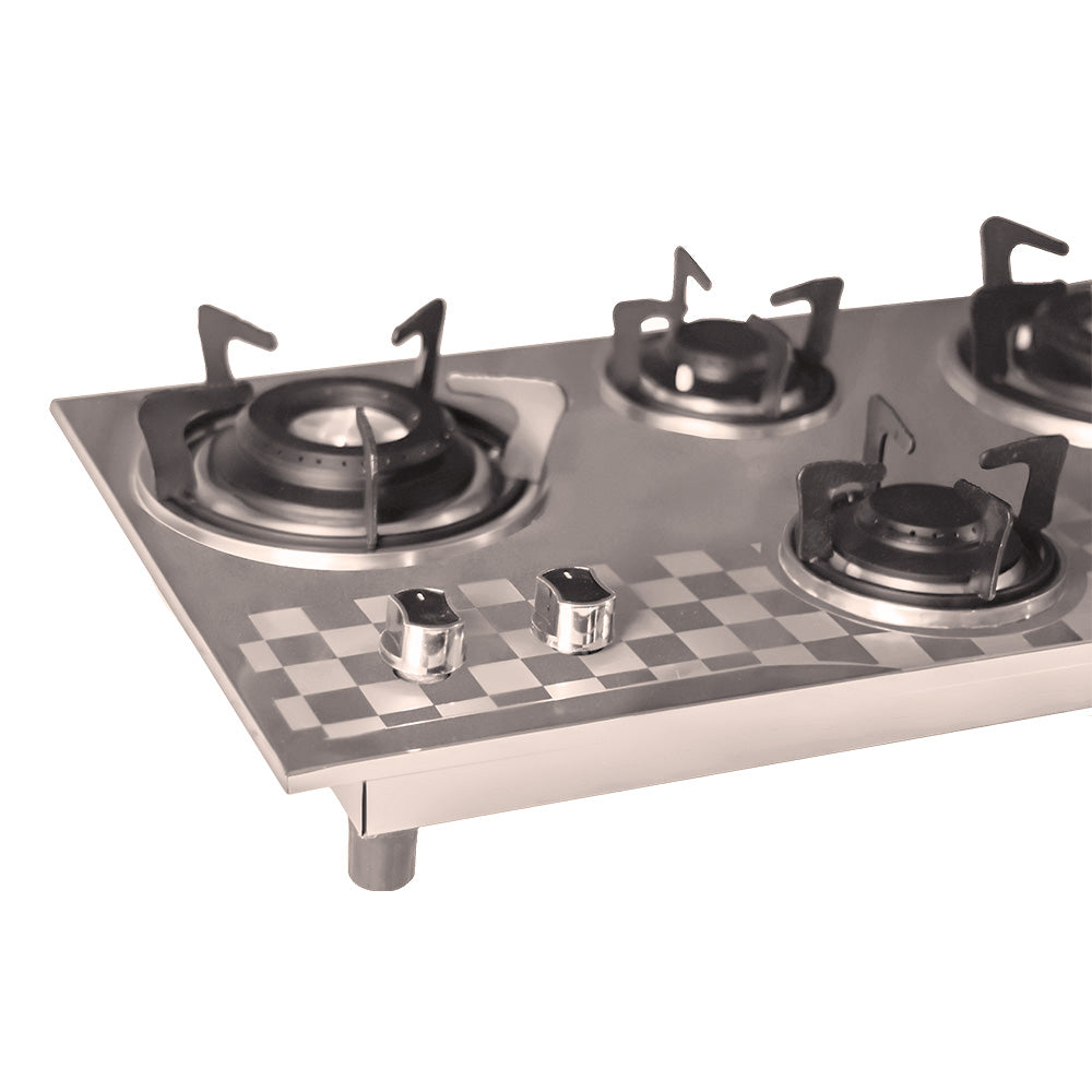 APOLO Automatic Hob - Model 750 - 4 Burner Auto Ignition - 100% Pure Stainless Steel Top