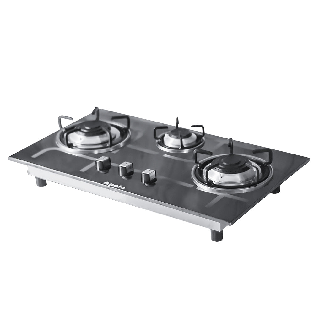 APOLO Automatic Hob - Model 590 - 3 Burner Auto Ignition Stove - 100% Pure Stainless Steel Top