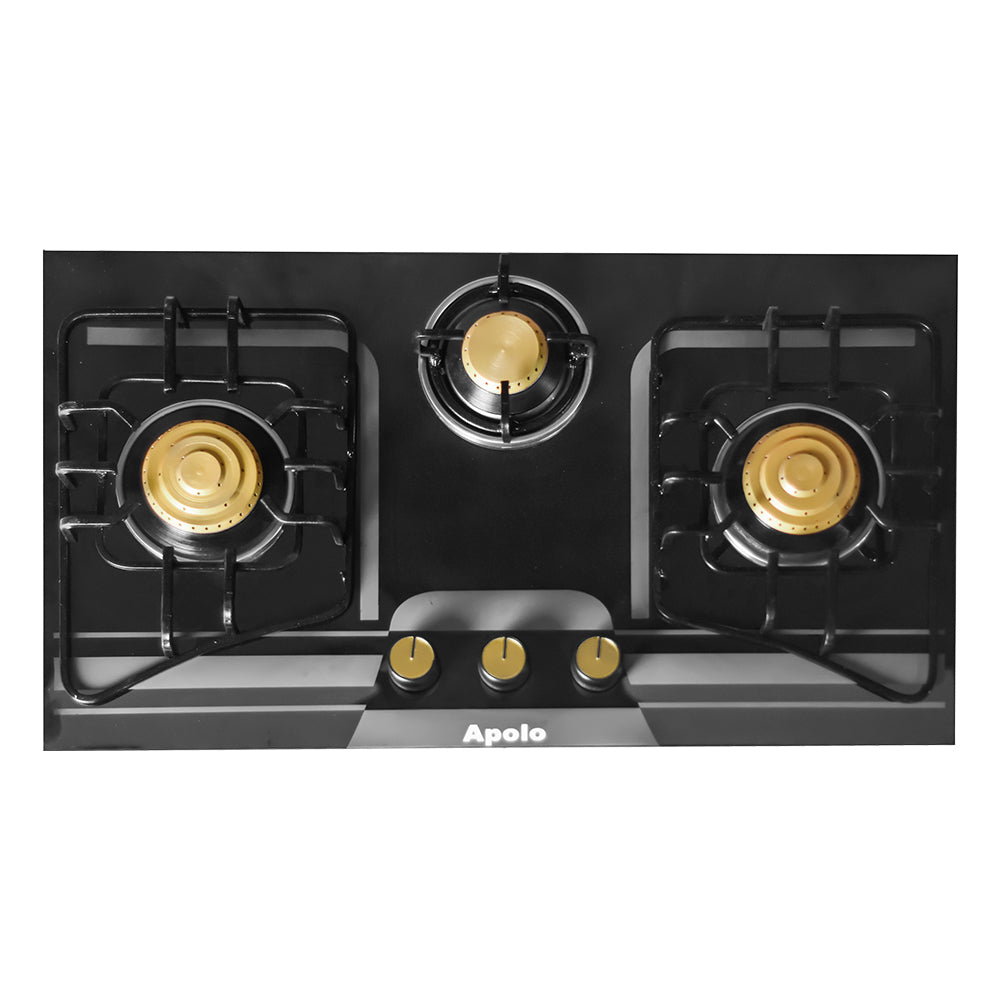 APOLO Manual Stove / Hob - Model 490 - 3 Burner - Heavy Duty - 100% Pure Stainless Steel Top