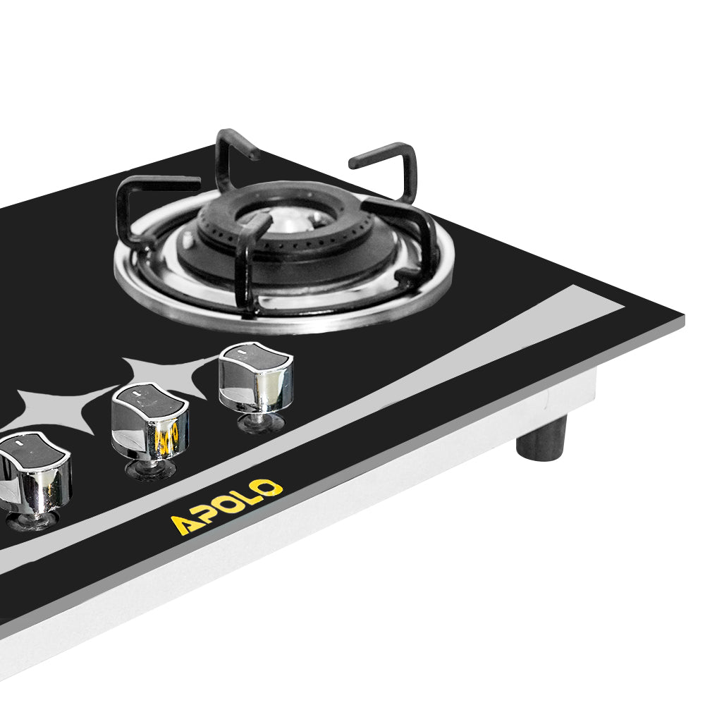 APOLO Automatic Hob - Model 515 - 3 Burner - 100% Pure Stainless Steel Top