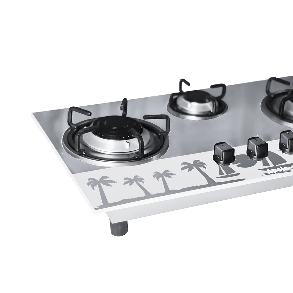 APOLO Automatic Hob - Model 580 - 3 Burner - Auto Ignition Stove - 100% Pure Stainless Steel Top