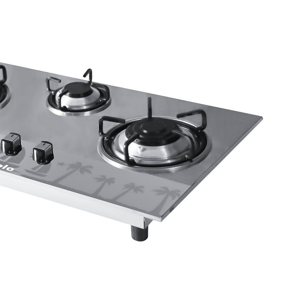 APOLO Automatic Hob - Model 580 - 3 Burner - Auto Ignition Stove - 100% Pure Stainless Steel Top