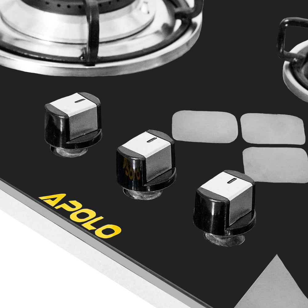 APOLO Automatic Hob - Model 584 - 3 Burner - Auto Ignition - 100% Pure Stainless Steel Top