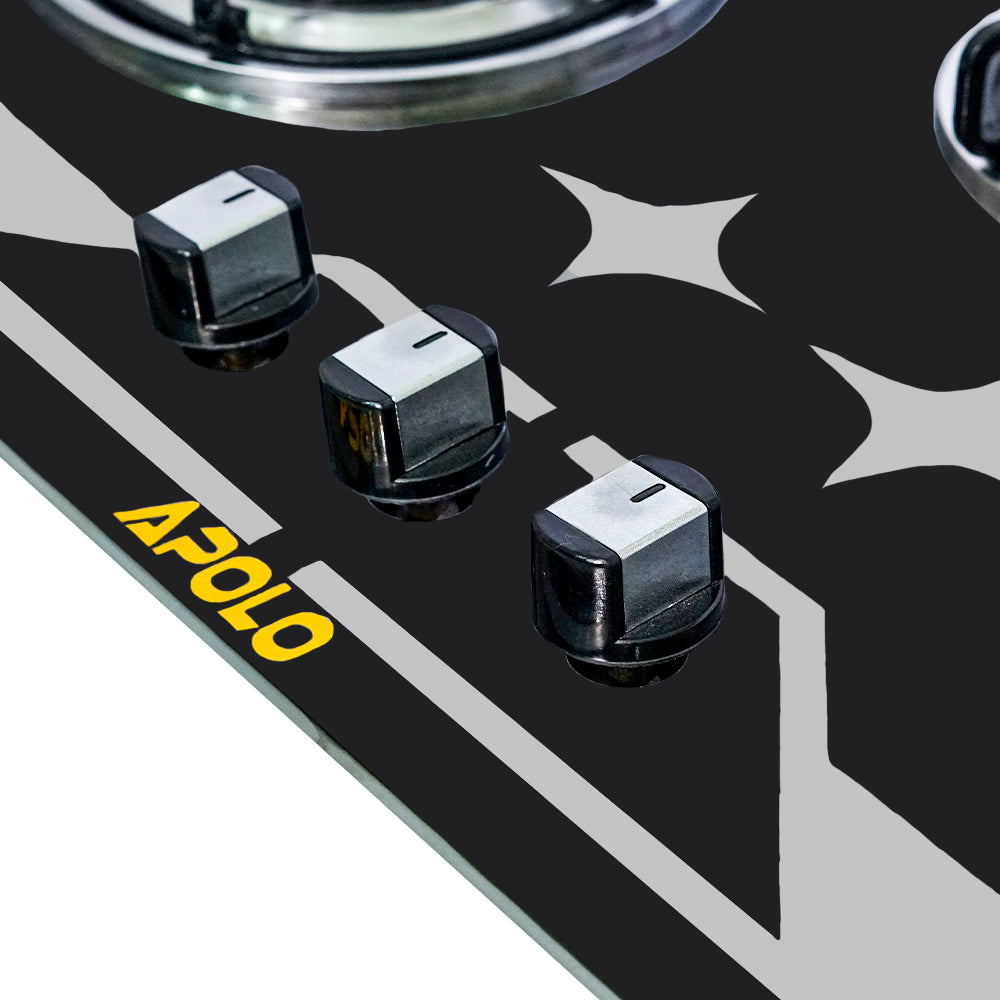 APOLO Manual Stove / Hob - Model 450 - 3 Burner - 100% Pure Stainless Steel Top