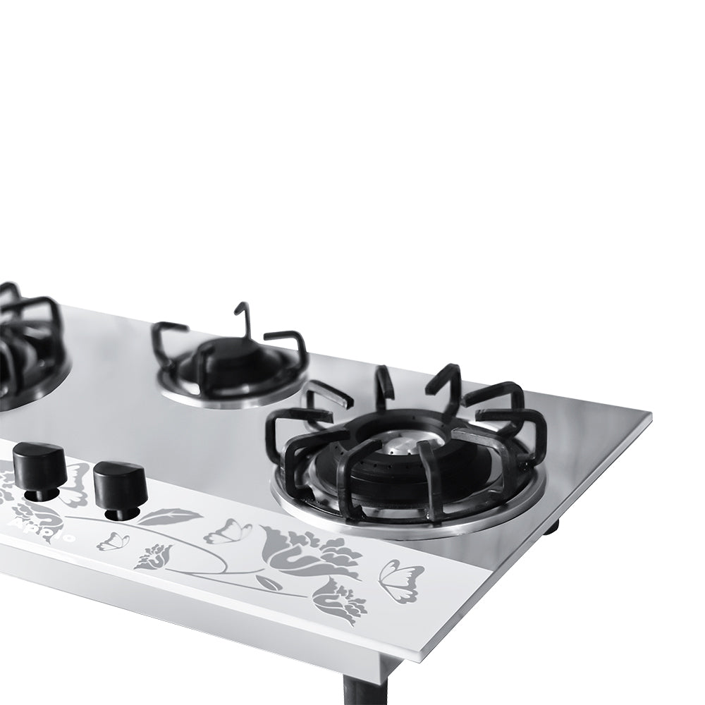 APOLO Manual Stove / Hob - Model 305 - 3 Burner - 100% Pure Stainless Steel Top