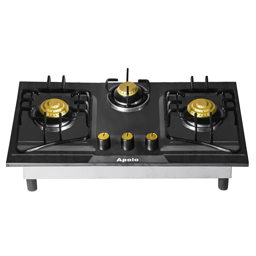 APOLO Manual Stove / Hob - Model 490 - 3 Burner - Heavy Duty - 100% Pure Stainless Steel Top