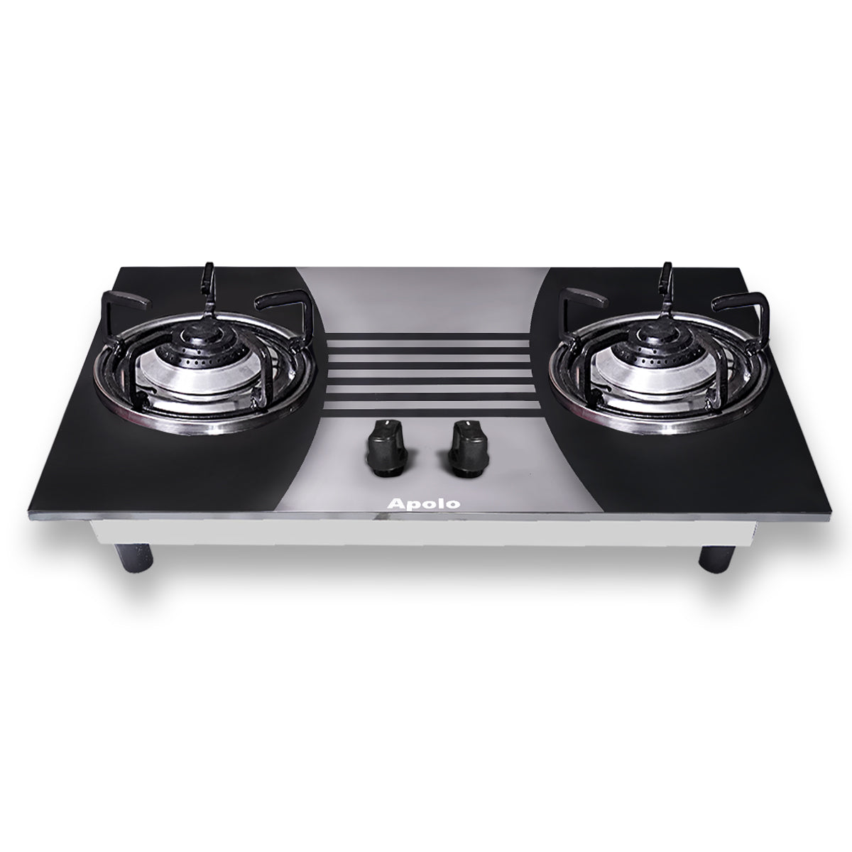 APOLO Manual Stove / Hob - Model 180 - 2 Burner - 100% Pure Stainless Steel Top